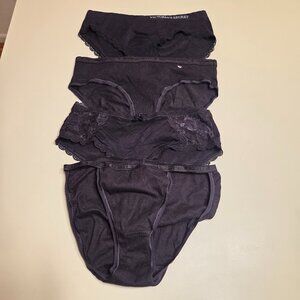 Victoria Secret Black Panties Set of 4